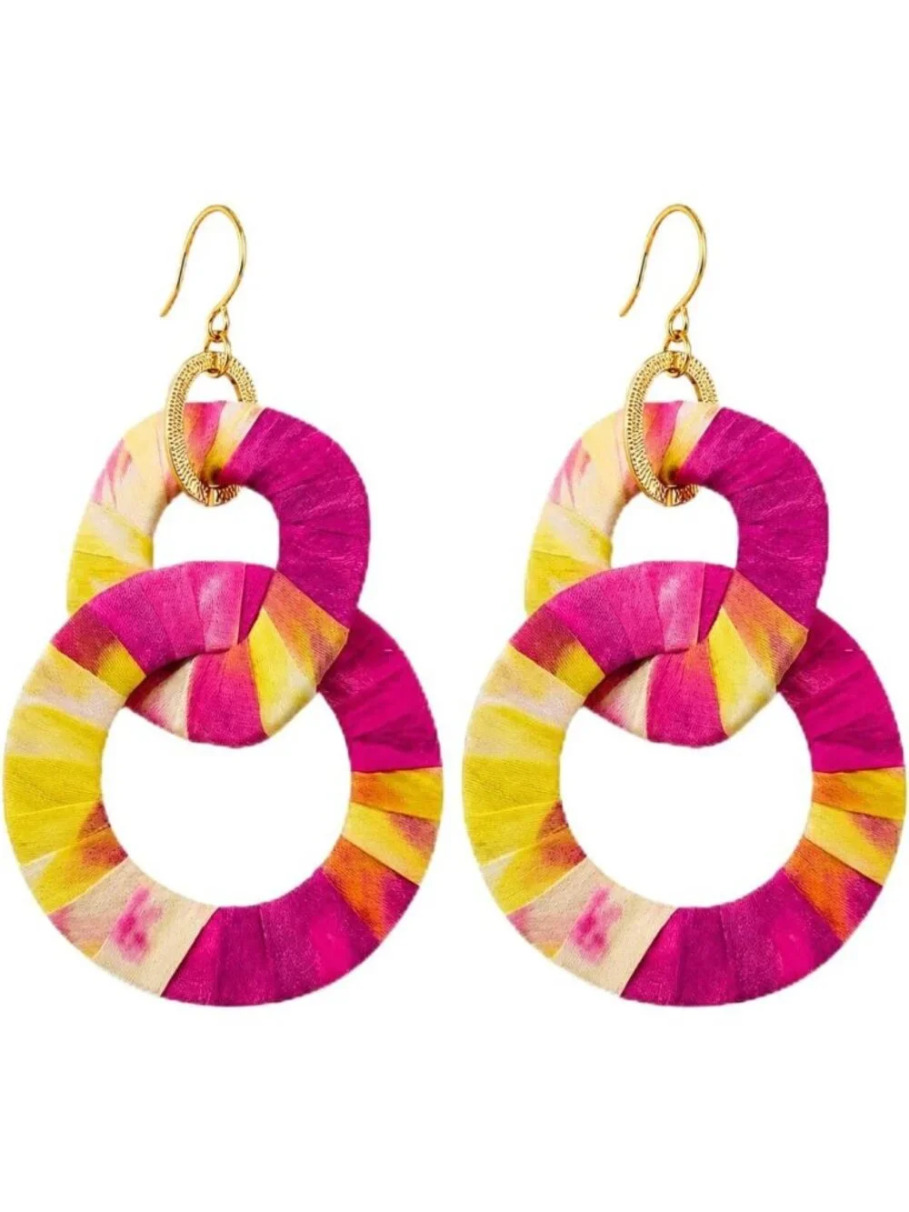 Boho Chic Silk-Wrapped Statement Earrings | Trendy Jewelry for Any Occasion